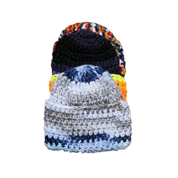 Handmade Other - Newborn Baby Winter Hat Handmade Knit Beanie Fashion Striped